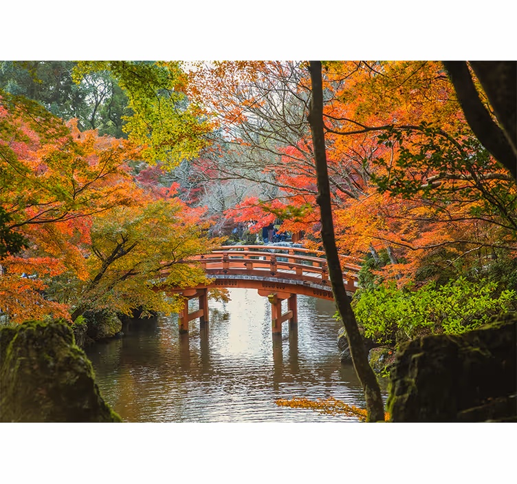 Estore de rolo para sala jardim japonês - TenStickers