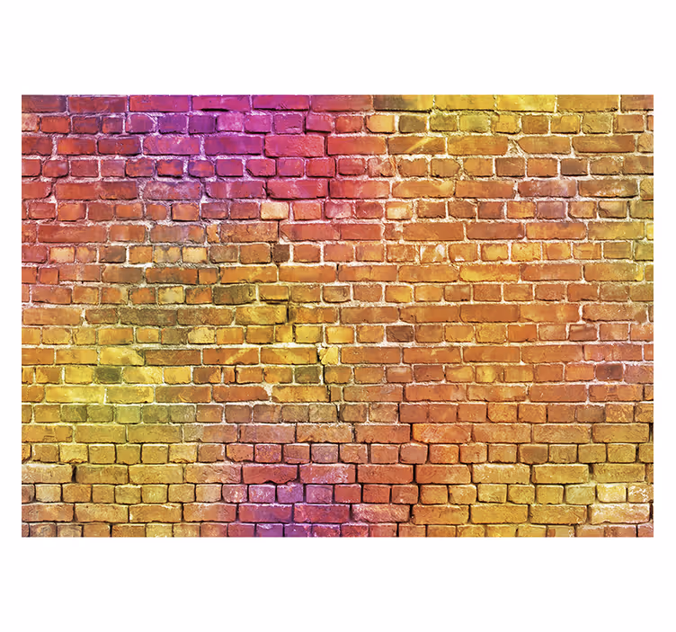 Estore de rolo para sala arte de tijolos pintados - TenStickers