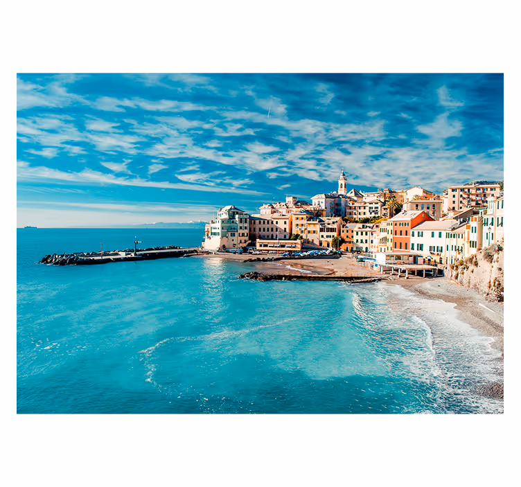Estore de rolo para sala mar de santorini - TenStickers