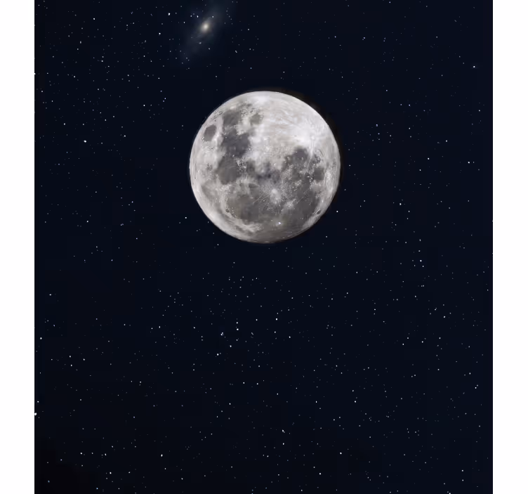 Estore de rolo para sala lua cinza no espaço - TenStickers