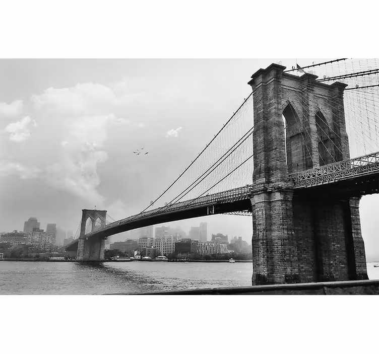 Estore de rolo para sala mural com ponte de nova york - TenStickers