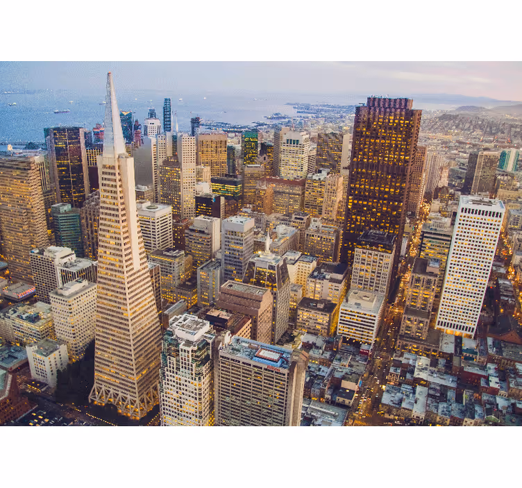 Estore de rolo para sala arranha-céus de san francisco - TenStickers