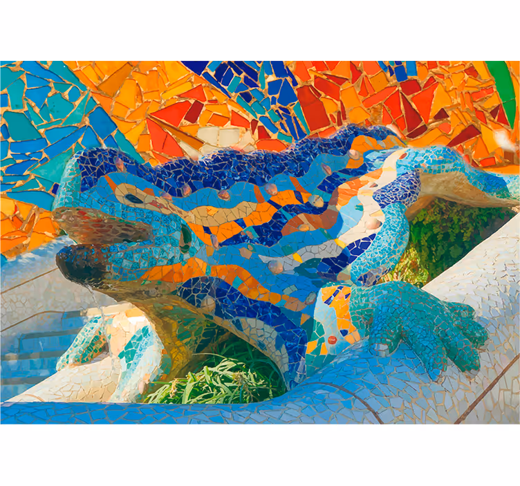 Estore de rolo para sala fotomural parque güell - TenStickers