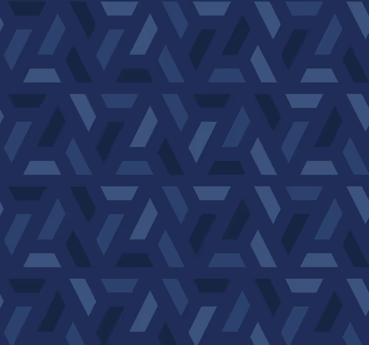 Estore de rolo azul com padrão de triângulos - TenStickers