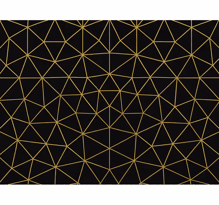 Estore de rolo modernos teia geométrica ouro da meia-noite - TenStickers