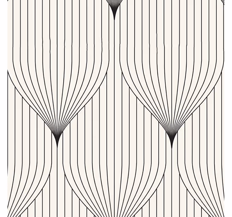Estore de rolo modernos pluma decorativa simétrica - TenStickers