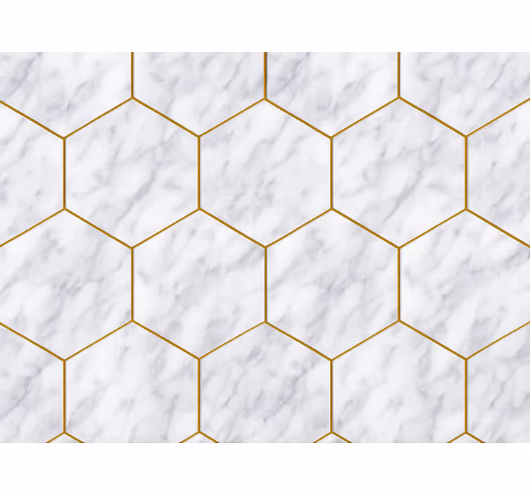 Estore de rolo modernos com azulejo de mármore hexagonal - TenStickers