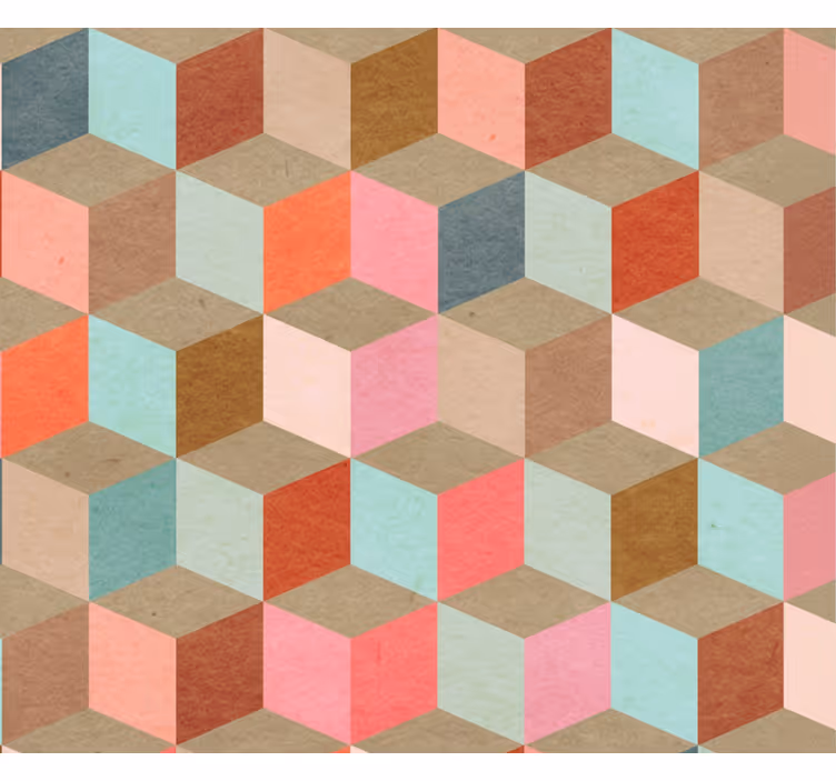 Estore de rolo modernos padrão geométrico pastel kraft - TenStickers