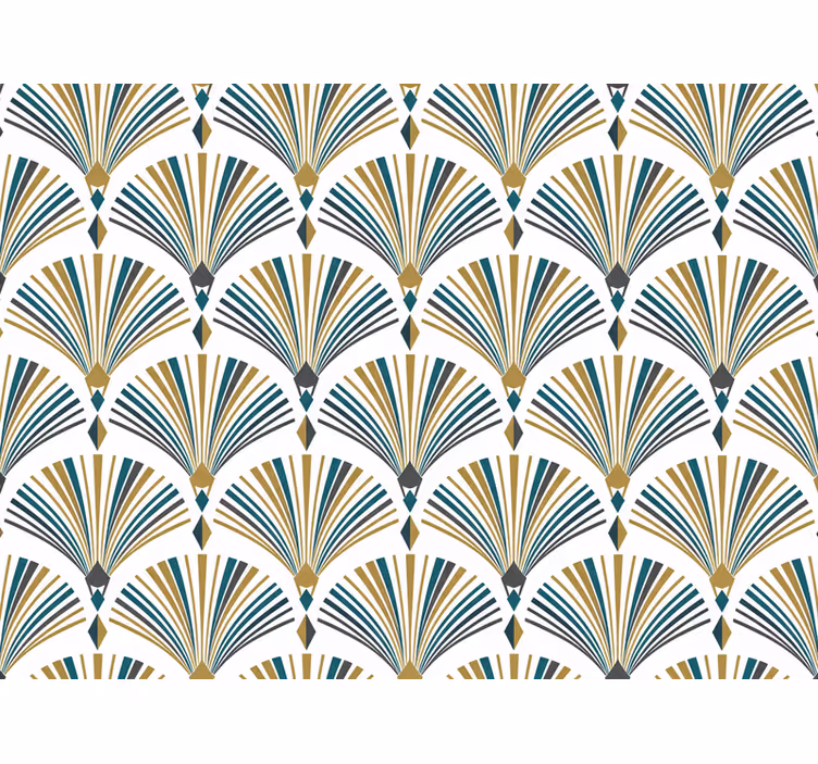 Estore de rolo modernos mural de ventilador gatsby vintage - TenStickers