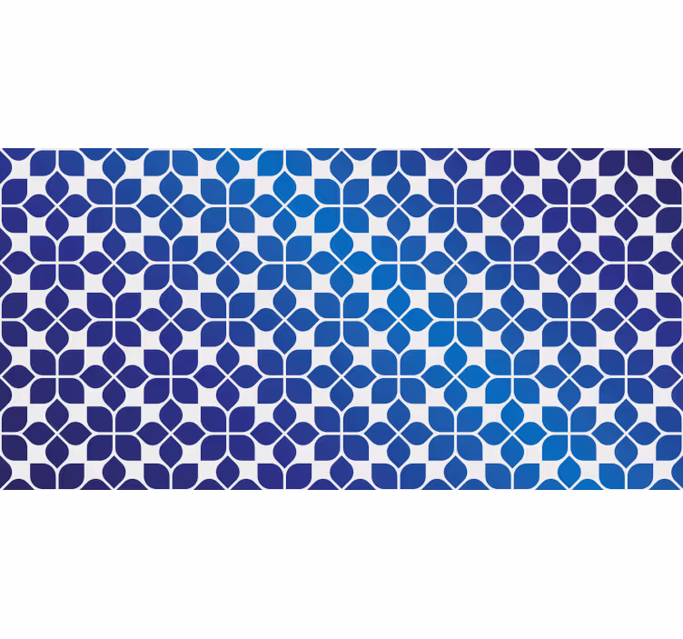 Estore de rolo azul flores azuis - TenStickers
