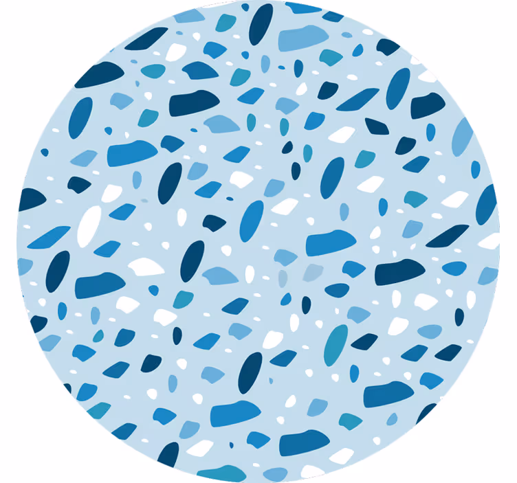 Estore de rolo azul textura terrazo azul - TenStickers