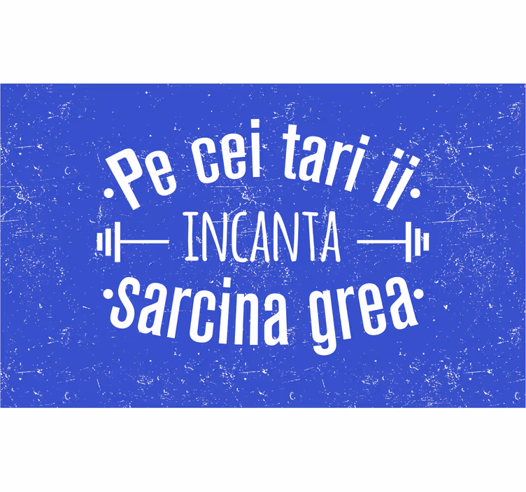 Estore de rolo azul encanta os fortes com seu peso - TenStickers