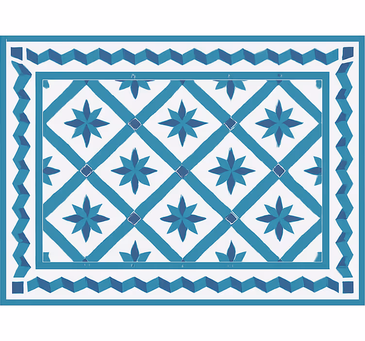 Estore de rolo azul azulejos estrela geométrica - TenStickers