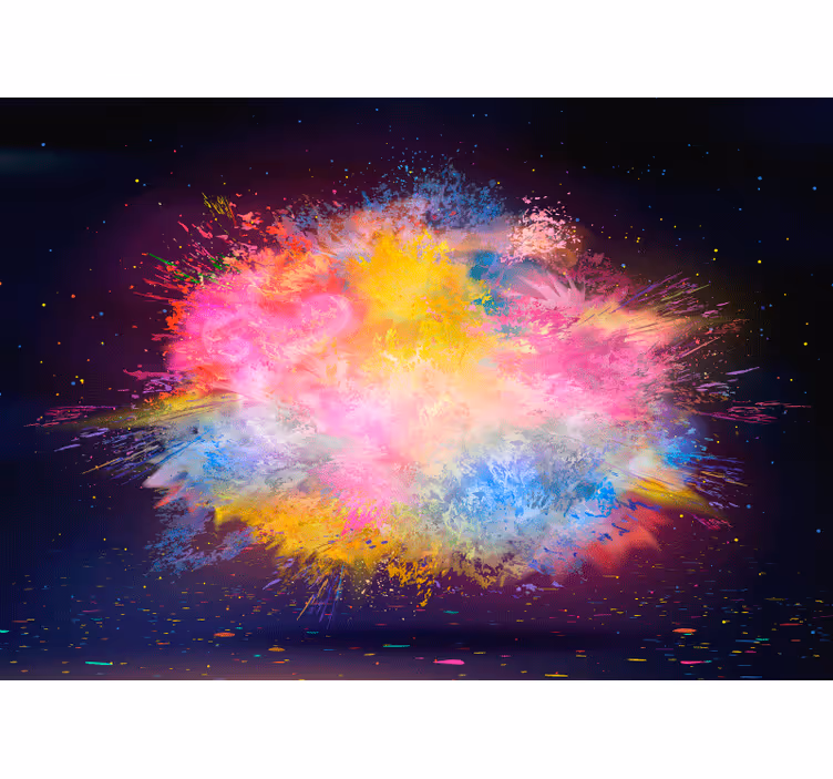 Estore de rolo para sala explosão colorida - TenStickers