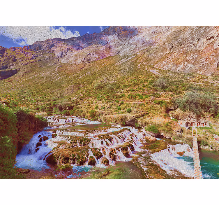 Estore de rolo para sala cachoeiras de huancaya - TenStickers