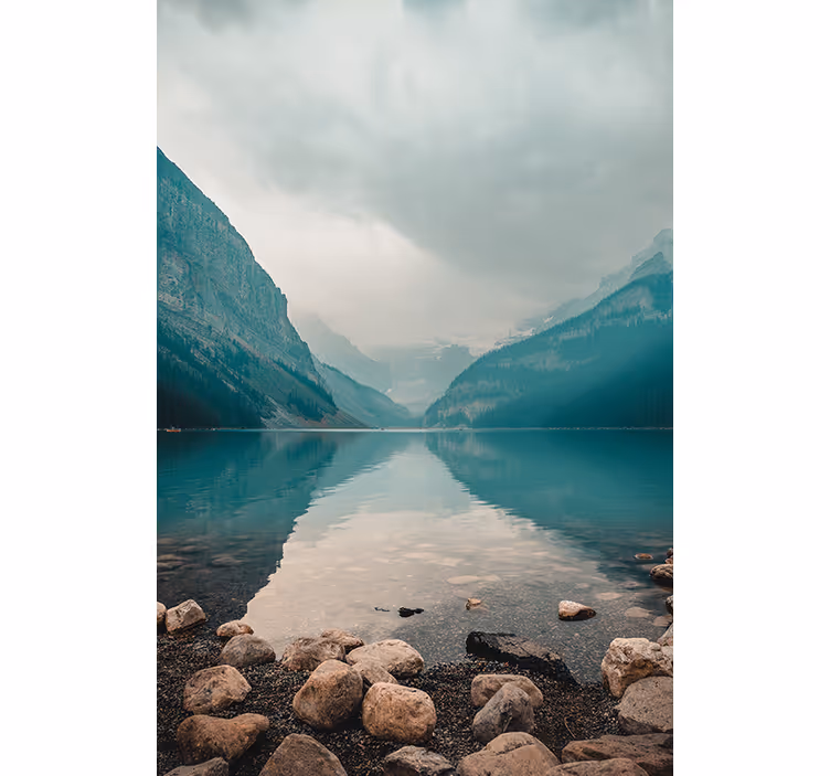 Estore de rolo para sala paisagem aquática tranquila - TenStickers