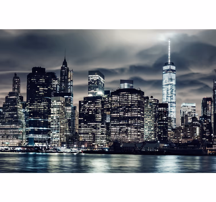 Estore de rolo para sala nova york à noite - TenStickers