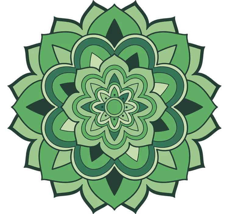 Estore de rolo verdes mandala verde - TenStickers