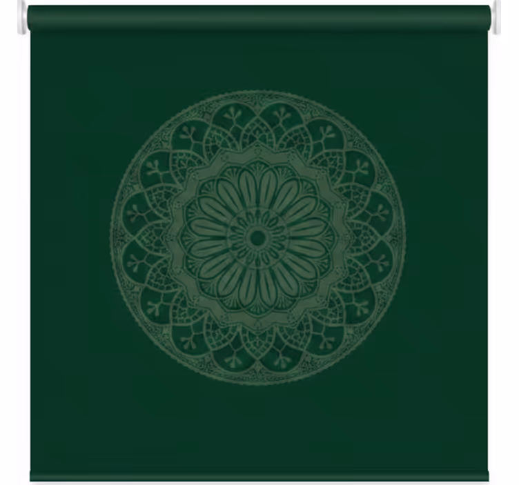 Estore de rolo verdes padrão mandala verde - TenStickers