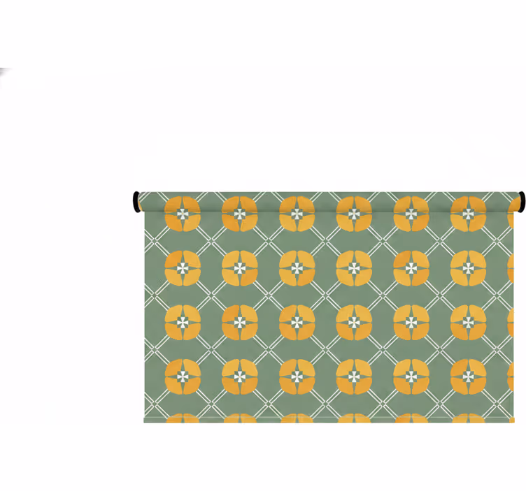 Estore de rolo verdes padrão floral verde vintage - TenStickers