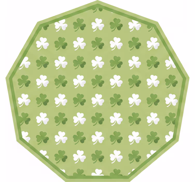 Estore de rolo verdes listras de trevo verde e branco - TenStickers