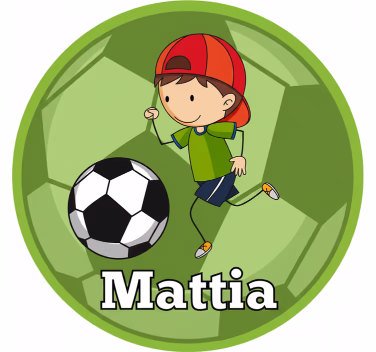Estore de rolo verdes com design de futebol personalizável - TenStickers