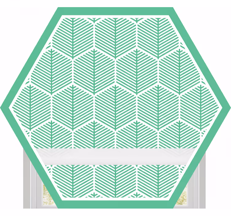 Estore de rolo verdes formato hexagonal de plantas - TenStickers