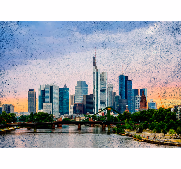 Estore de rolo para sala paisagem de frankfurt - TenStickers