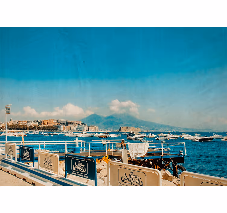 Estore de rolo para sala vesuvius e mar de nápoles - TenStickers