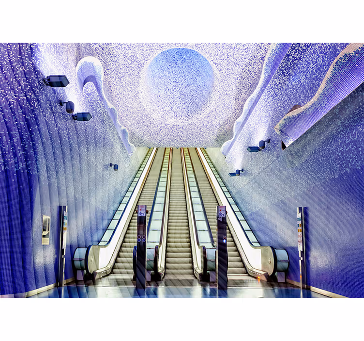 Estore de rolo para sala estação de metrô de nápoles - TenStickers
