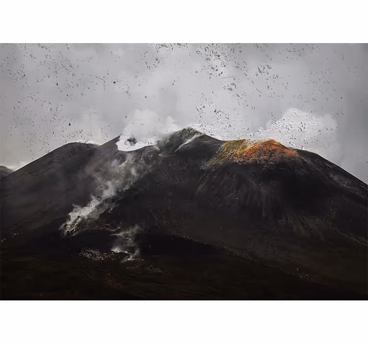 Estore de rolo para sala paisagem enevoada do etna - TenStickers