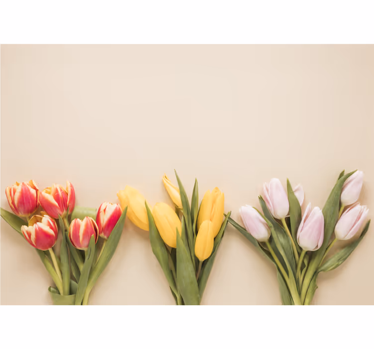Estore de rolo para sala em três cores de flores - TenStickers