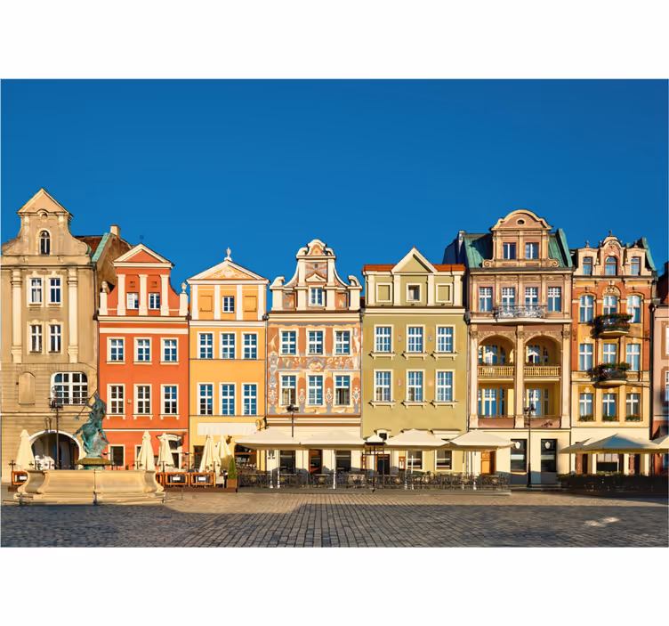 Estore de rolo para sala praça do mercado de poznań - TenStickers