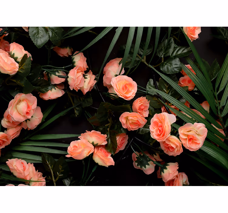 Estore de rolo para sala flores com palmeiras - TenStickers