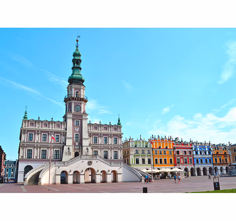 Estore de rolo para sala cidade de zamość - TenStickers