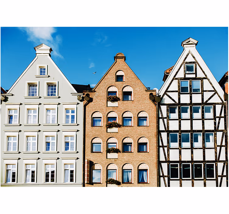 Estore de rolo para sala casas de gengibre em gdańsk - TenStickers