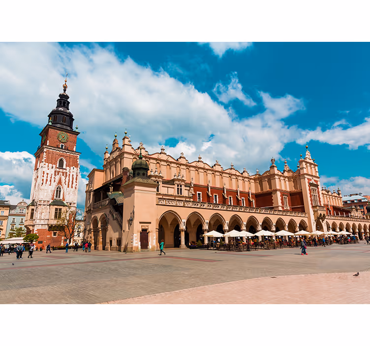 Estore de rolo para sala praça principal de cracóvia - TenStickers