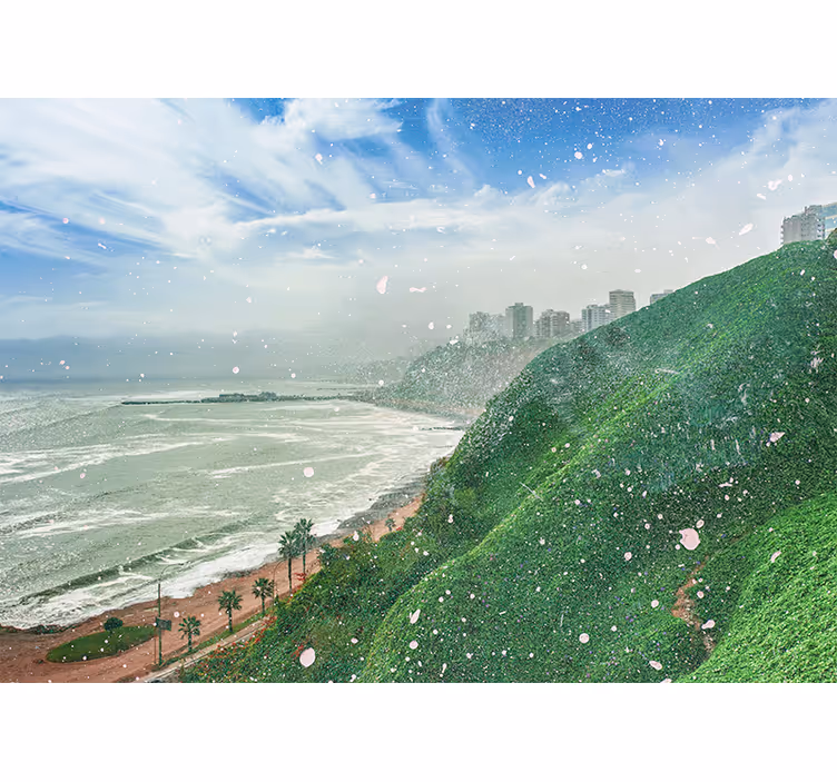 Estore de rolo para sala praia em barranco - TenStickers