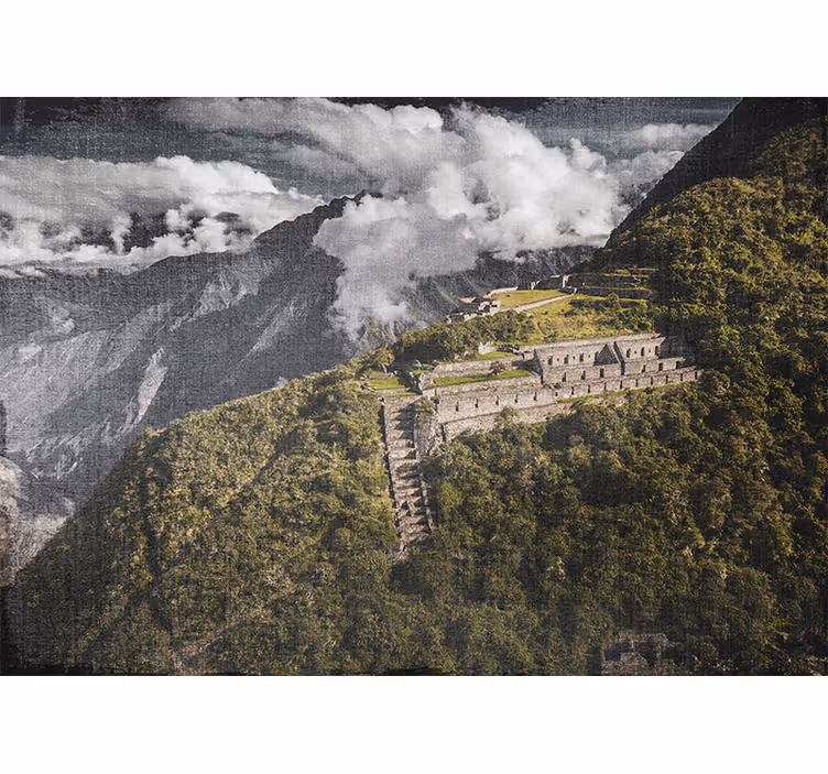 Estore de rolo para sala vista aérea de choquequirao - TenStickers