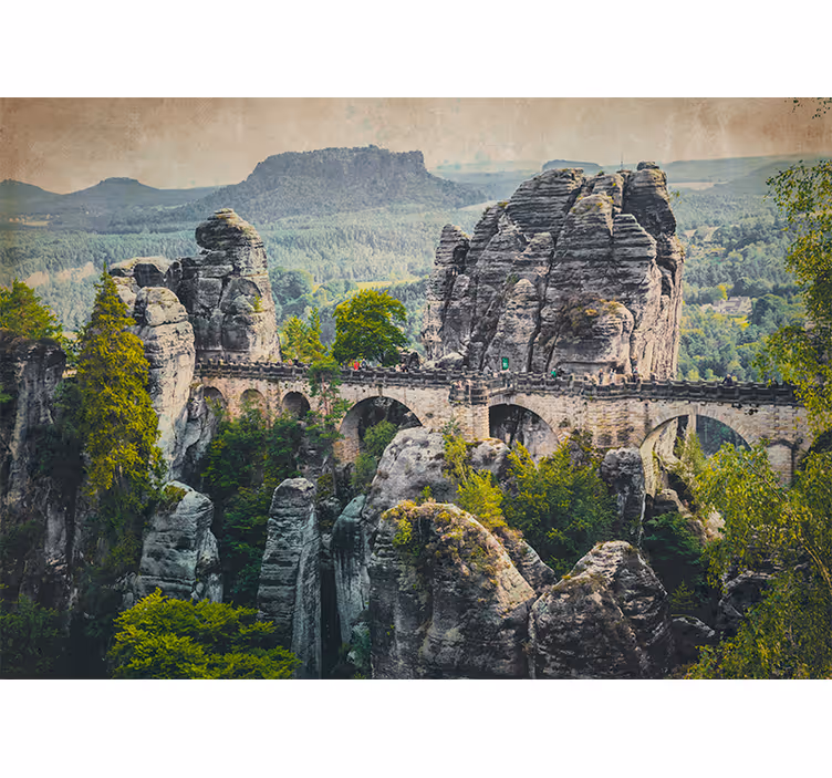 Estore de rolo para sala ponte de pedra nas montanhas - TenStickers