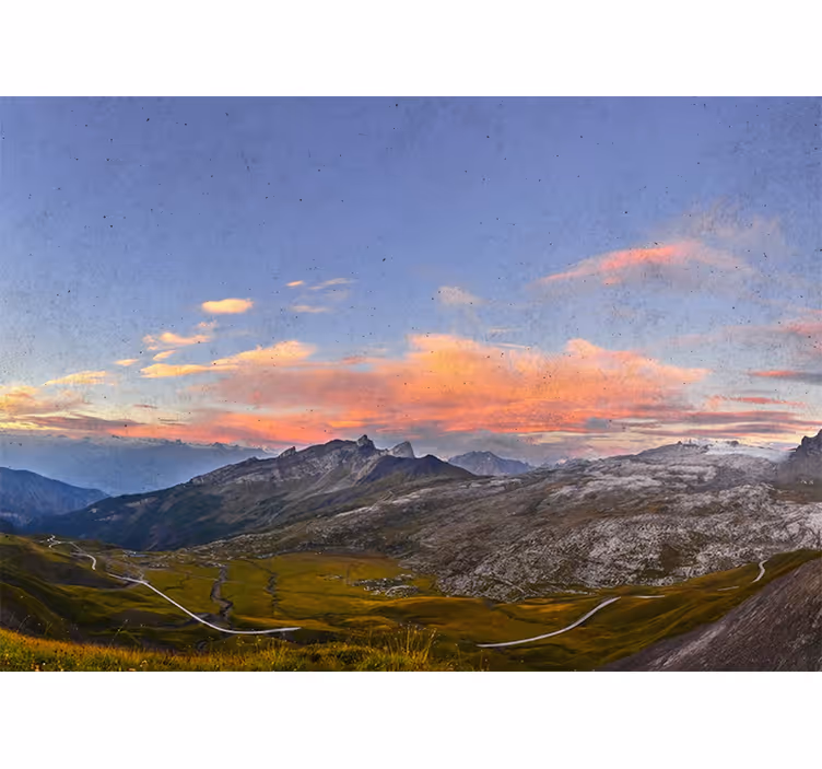Estore de rolo para sala pôr do sol nas montanhas - TenStickers