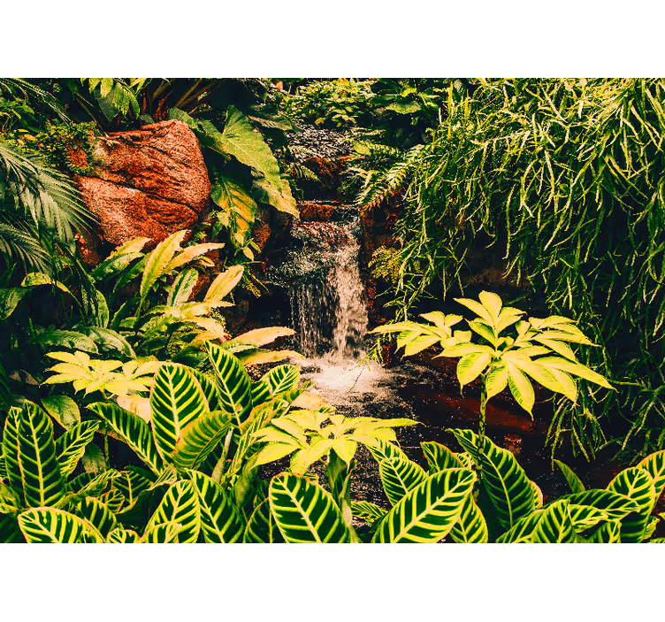 Estore de rolo para sala paisagem de floresta e folhas - TenStickers