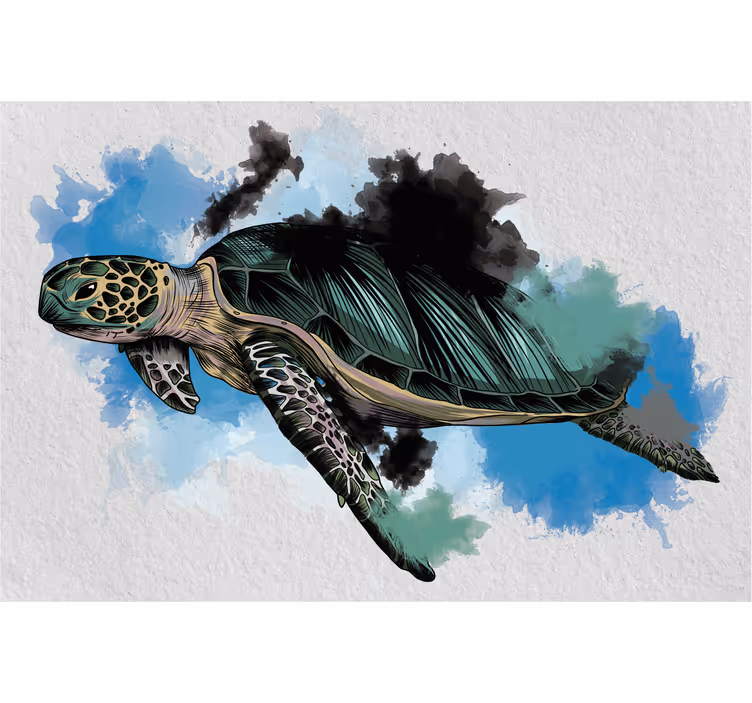 Estore de rolo para sala tartaruga aquarela - TenStickers