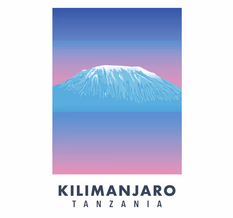 Estore de rolo para sala canvas retrô kilimanjaro - TenStickers