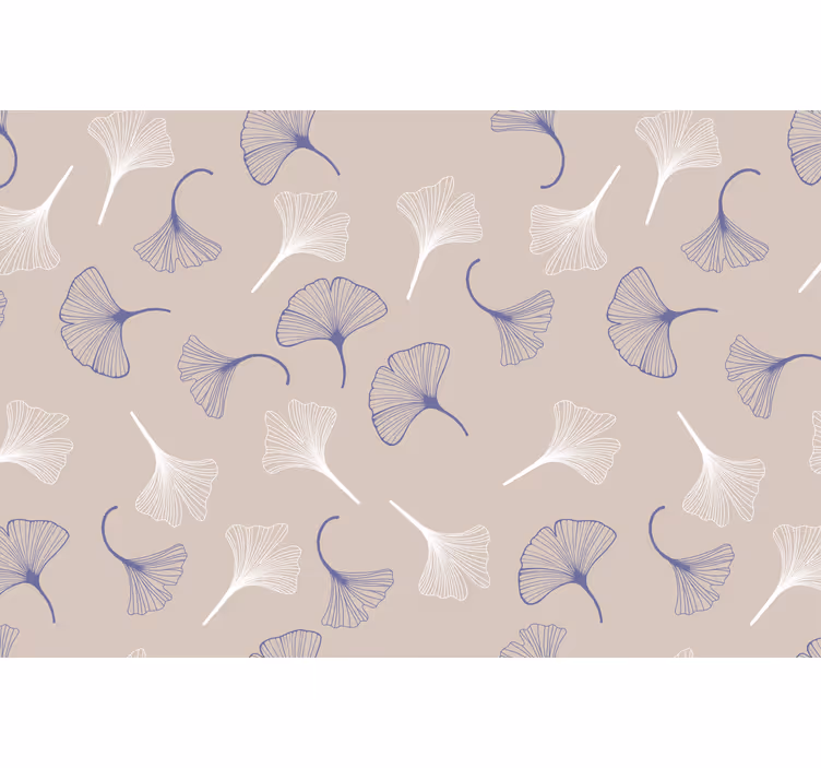Estore de rolo para sala creme de folhas de ginkgo - TenStickers