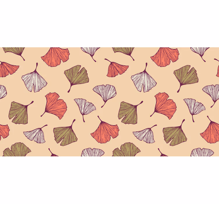 Estore de rolo para sala folhas de ginkgo coloridas - TenStickers