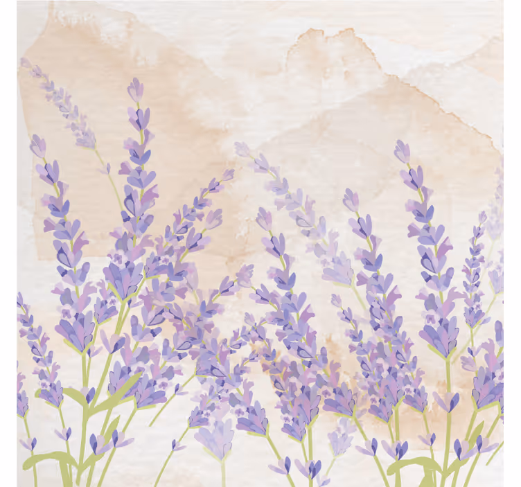 Estore de rolo para sala pintura aquarela lavanda - TenStickers