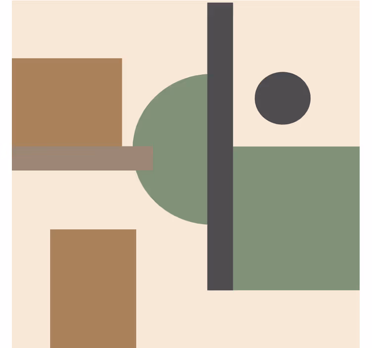 Estore de rolo para sala arte geométrica em cores naturais - TenStickers