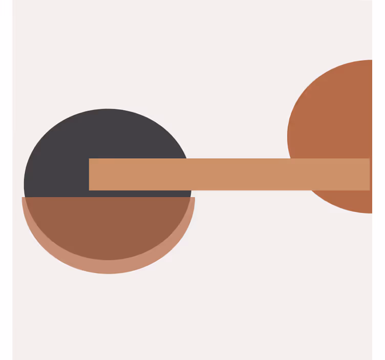 Estore de rolo para sala arte geométrica contrastante - TenStickers