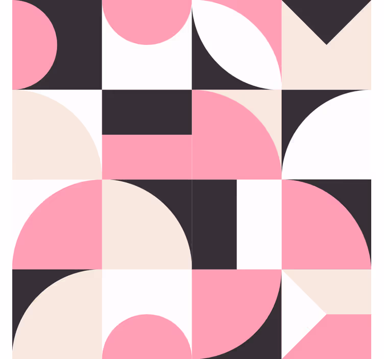 Estore de rolo para sala com padrão geométrico rosa - TenStickers